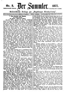 Der Sammler (Augsburger Abendzeitung) Donnerstag 18. Januar 1877