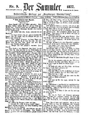 Der Sammler (Augsburger Abendzeitung) Samstag 20. Januar 1877