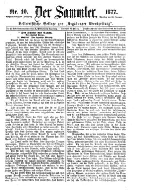 Der Sammler (Augsburger Abendzeitung) Dienstag 23. Januar 1877