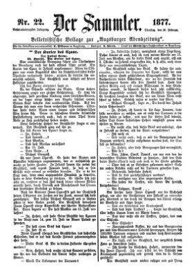 Der Sammler (Augsburger Abendzeitung) Dienstag 20. Februar 1877