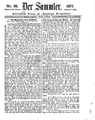 Der Sammler (Augsburger Abendzeitung) Dienstag 6. März 1877