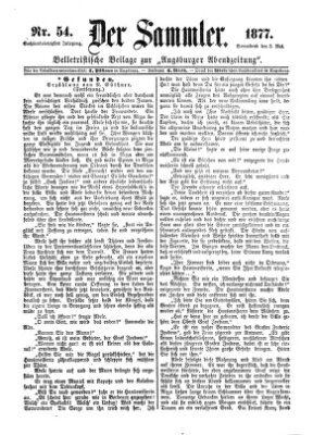 Der Sammler (Augsburger Abendzeitung) Samstag 5. Mai 1877