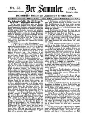 Der Sammler (Augsburger Abendzeitung) Dienstag 8. Mai 1877