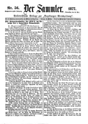 Der Sammler (Augsburger Abendzeitung) Donnerstag 10. Mai 1877