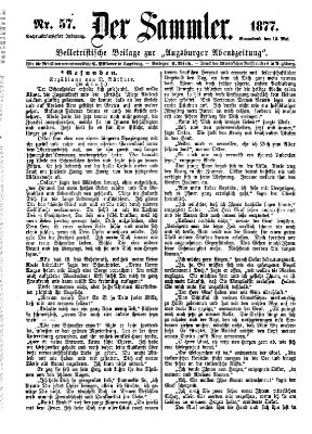 Der Sammler (Augsburger Abendzeitung) Samstag 12. Mai 1877