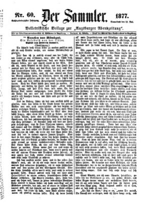 Der Sammler (Augsburger Abendzeitung) Samstag 19. Mai 1877