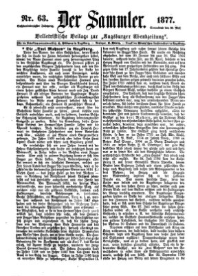 Der Sammler (Augsburger Abendzeitung) Samstag 26. Mai 1877