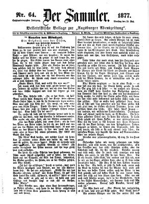 Der Sammler (Augsburger Abendzeitung) Dienstag 29. Mai 1877