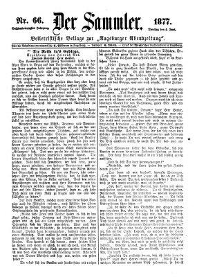 Der Sammler (Augsburger Abendzeitung) Dienstag 5. Juni 1877