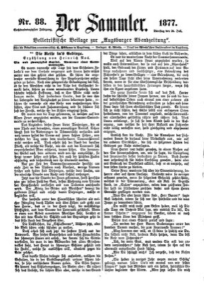 Der Sammler (Augsburger Abendzeitung) Dienstag 24. Juli 1877