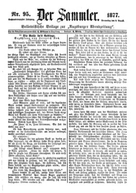 Der Sammler (Augsburger Abendzeitung) Donnerstag 9. August 1877