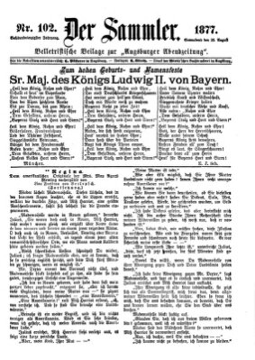 Der Sammler (Augsburger Abendzeitung) Samstag 25. August 1877