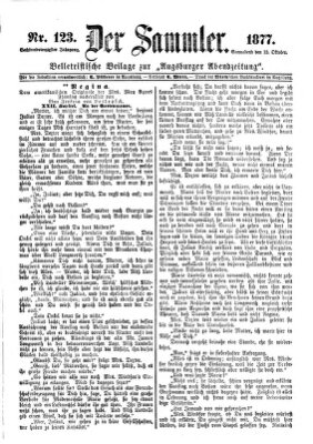 Der Sammler (Augsburger Abendzeitung) Samstag 13. Oktober 1877