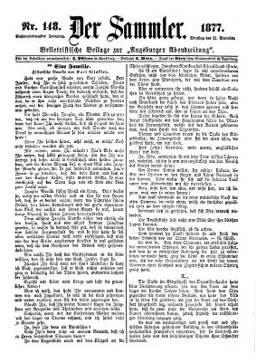 Der Sammler (Augsburger Abendzeitung) Dienstag 11. Dezember 1877