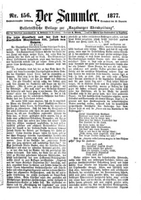 Der Sammler (Augsburger Abendzeitung) Samstag 29. Dezember 1877