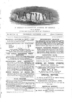 Nature Donnerstag 2. November 1876