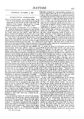 Nature Donnerstag 4. Oktober 1877