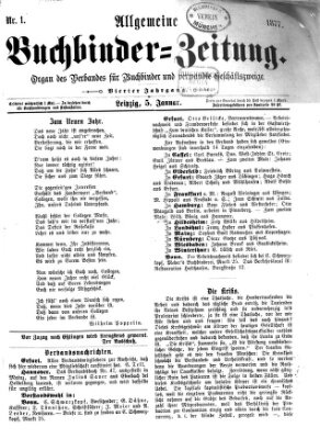 Allgemeine Buchbinderzeitung Freitag 5. Januar 1877