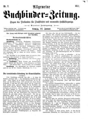 Allgemeine Buchbinderzeitung Freitag 12. Januar 1877