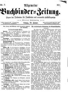 Allgemeine Buchbinderzeitung Freitag 19. Januar 1877