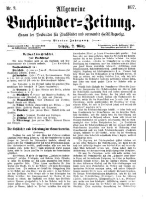 Allgemeine Buchbinderzeitung Freitag 2. März 1877