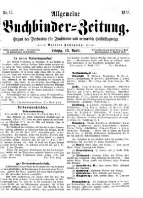 Allgemeine Buchbinderzeitung Freitag 13. April 1877