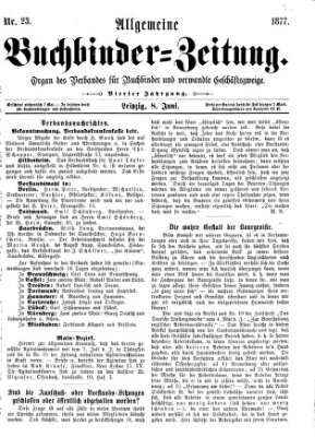 Allgemeine Buchbinderzeitung Freitag 8. Juni 1877