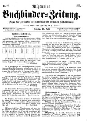 Allgemeine Buchbinderzeitung Freitag 13. Juli 1877