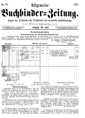 Allgemeine Buchbinderzeitung Freitag 20. Juli 1877