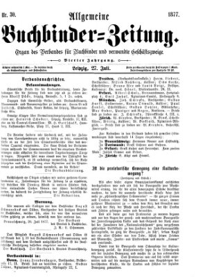 Allgemeine Buchbinderzeitung Freitag 27. Juli 1877