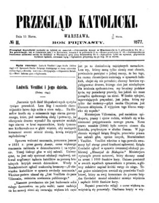 Przegląd Katolicki Donnerstag 15. März 1877