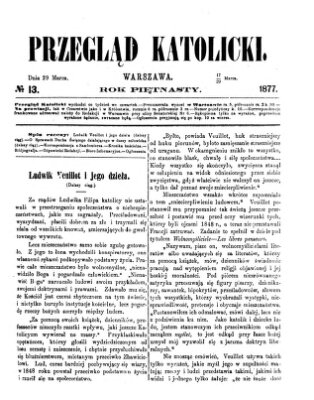 Przegląd Katolicki Donnerstag 29. März 1877