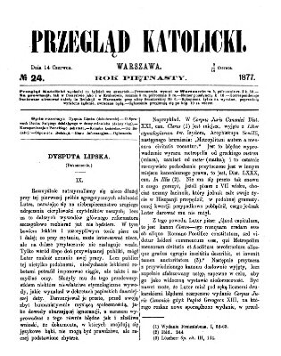 Przegląd Katolicki Donnerstag 14. Juni 1877