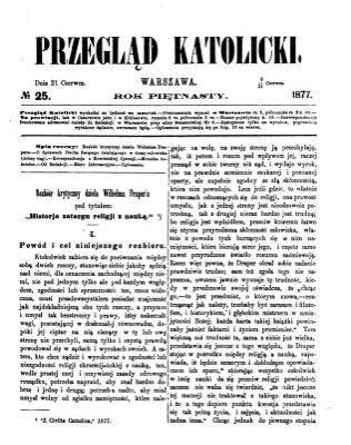 Przegląd Katolicki Donnerstag 21. Juni 1877