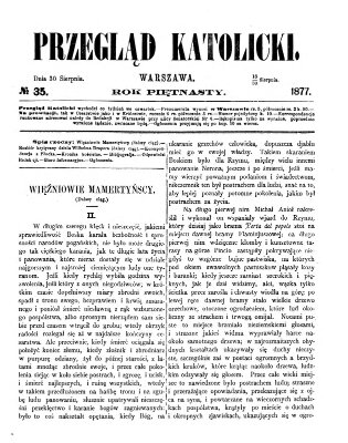 Przegląd Katolicki Donnerstag 30. August 1877