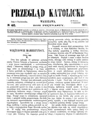 Przegląd Katolicki Donnerstag 4. Oktober 1877