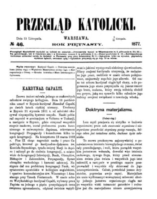 Przegląd Katolicki Donnerstag 15. November 1877