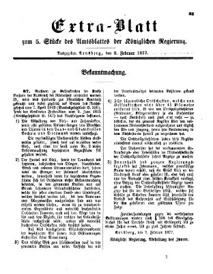 Amtsblatt für den Regierungsbezirk Arnsberg Donnerstag 8. Februar 1877