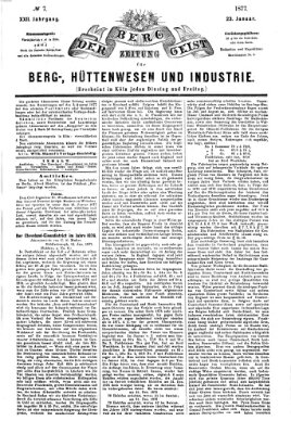 Der Berggeist Dienstag 23. Januar 1877