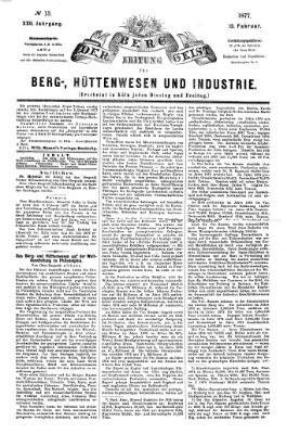 Der Berggeist Dienstag 13. Februar 1877