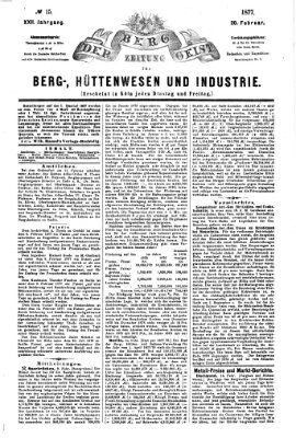 Der Berggeist Dienstag 20. Februar 1877