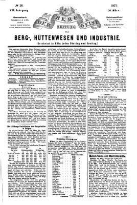 Der Berggeist Freitag 30. März 1877