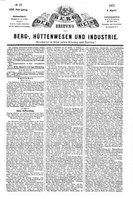 Der Berggeist Dienstag 3. April 1877