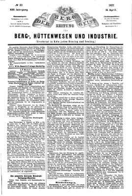 Der Berggeist Freitag 13. April 1877