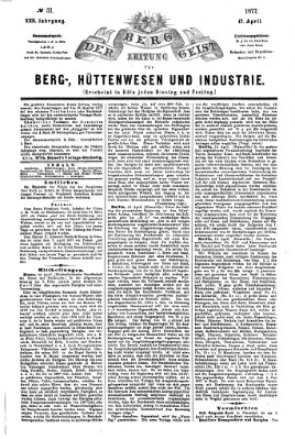 Der Berggeist Dienstag 17. April 1877