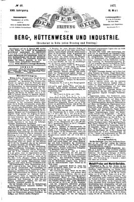 Der Berggeist Freitag 18. Mai 1877