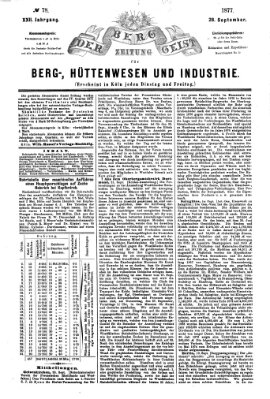 Der Berggeist Freitag 28. September 1877