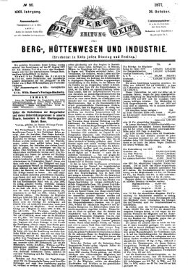 Der Berggeist Freitag 26. Oktober 1877