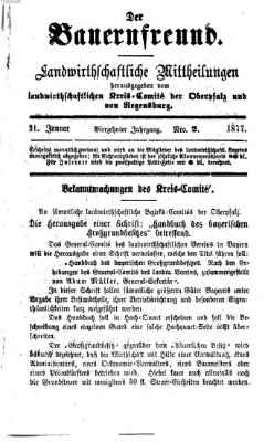 Der Bauernfreund Mittwoch 31. Januar 1877