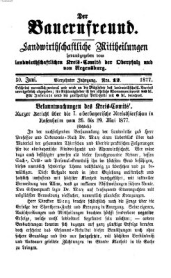 Der Bauernfreund Samstag 30. Juni 1877